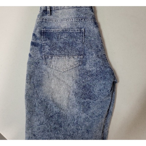 Southpole Denim Shorts Acid Wash Moto Style Ribbed Knee Distressed - Picture 4 of 10